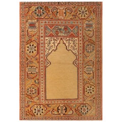 Tapis & Kilim's Nouveau Ottoman Transitional en cuivre et laine rouge