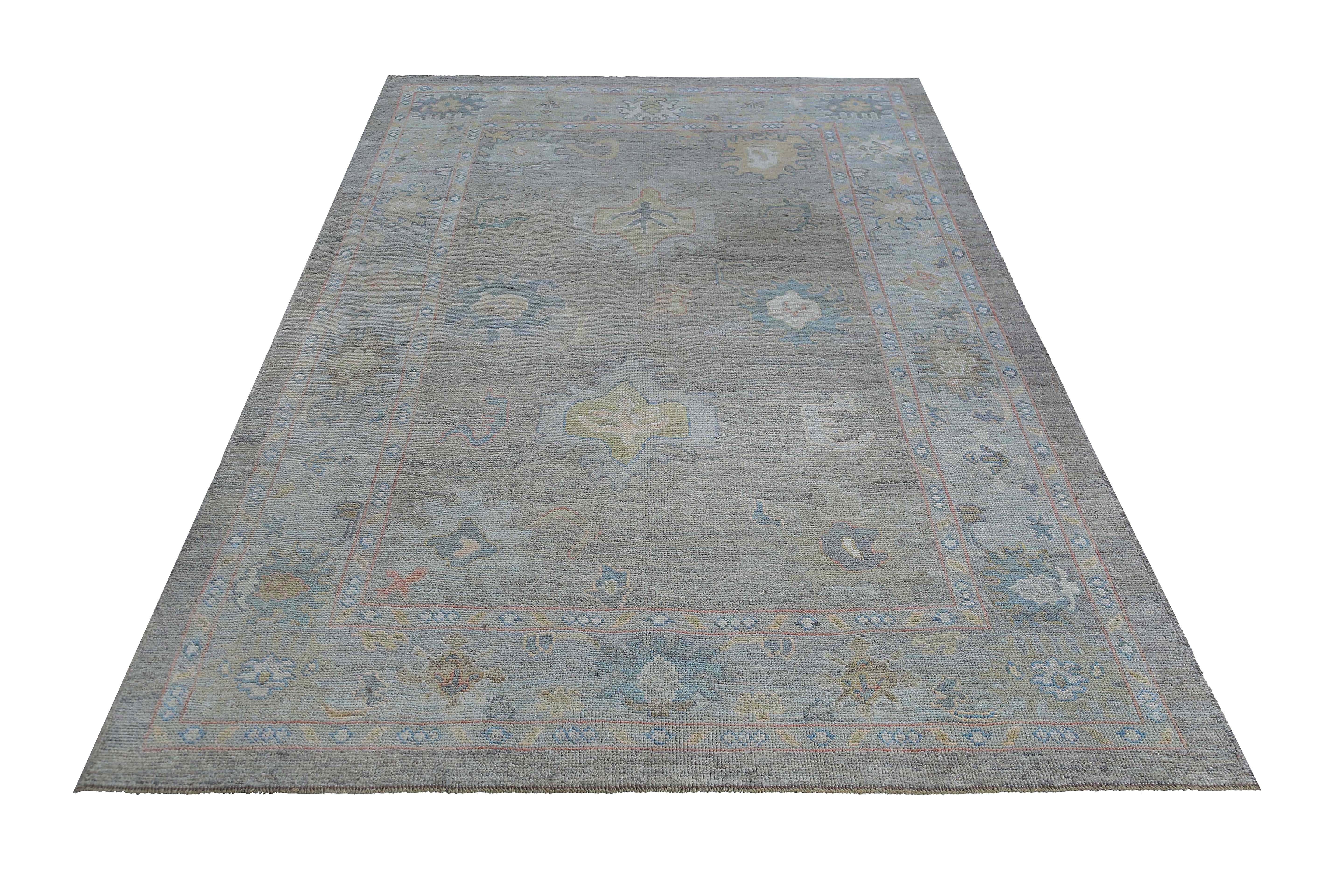 Tribale Tappeti Afghanistan Oushak Circa 1990 - Lana Taupe Design - 95481 in vendita