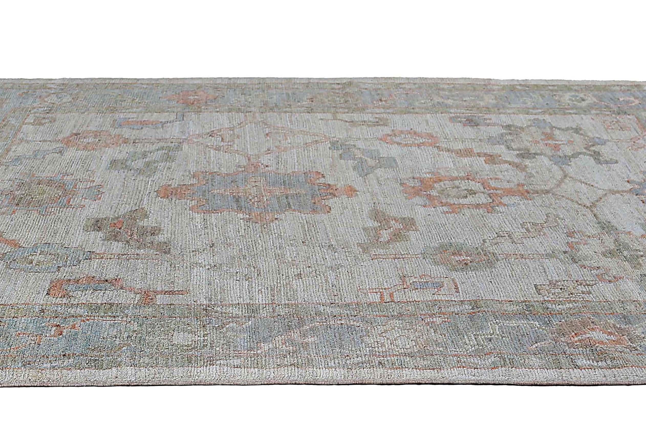 Afghanistan Oushak-Teppiche Circa 1990 - Wolle Elfenbein Design - 95488 im Angebot 4