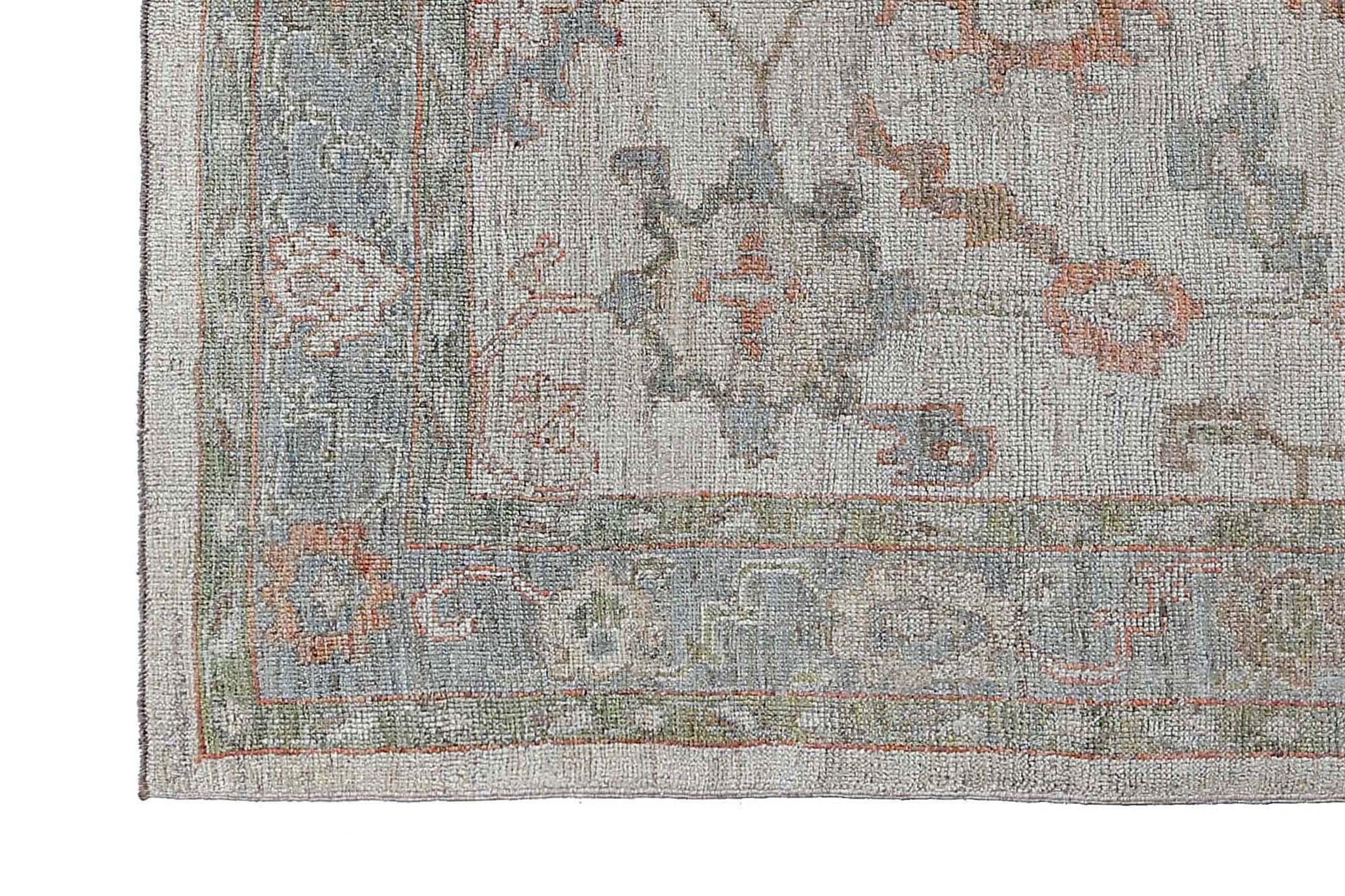 Afghanistan Oushak-Teppiche Circa 1990 - Wolle Elfenbein Design - 95488 im Angebot 7