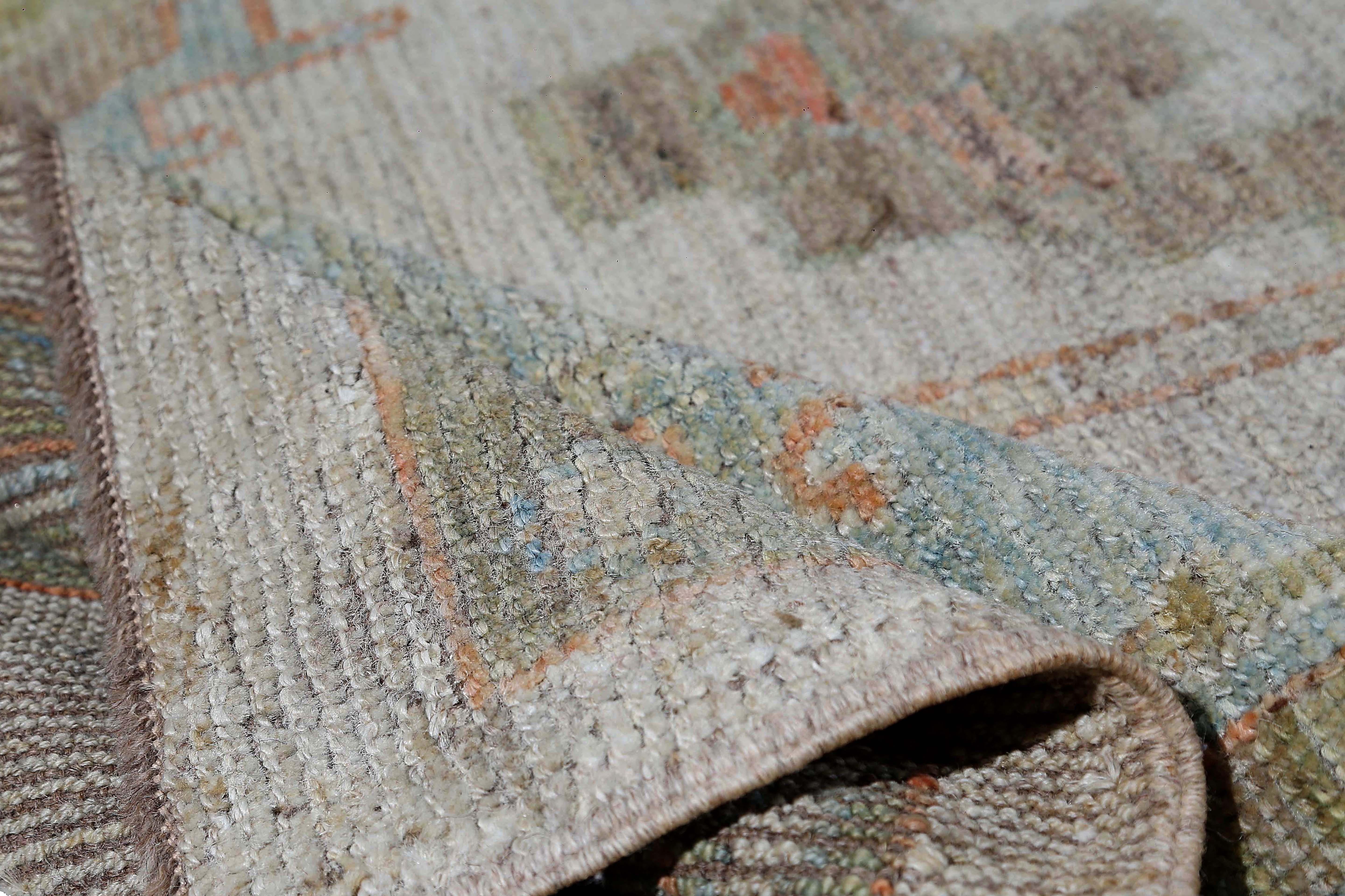 Afghanistan Oushak-Teppiche Circa 1990 - Wolle Elfenbein Design - 95488 im Angebot 1