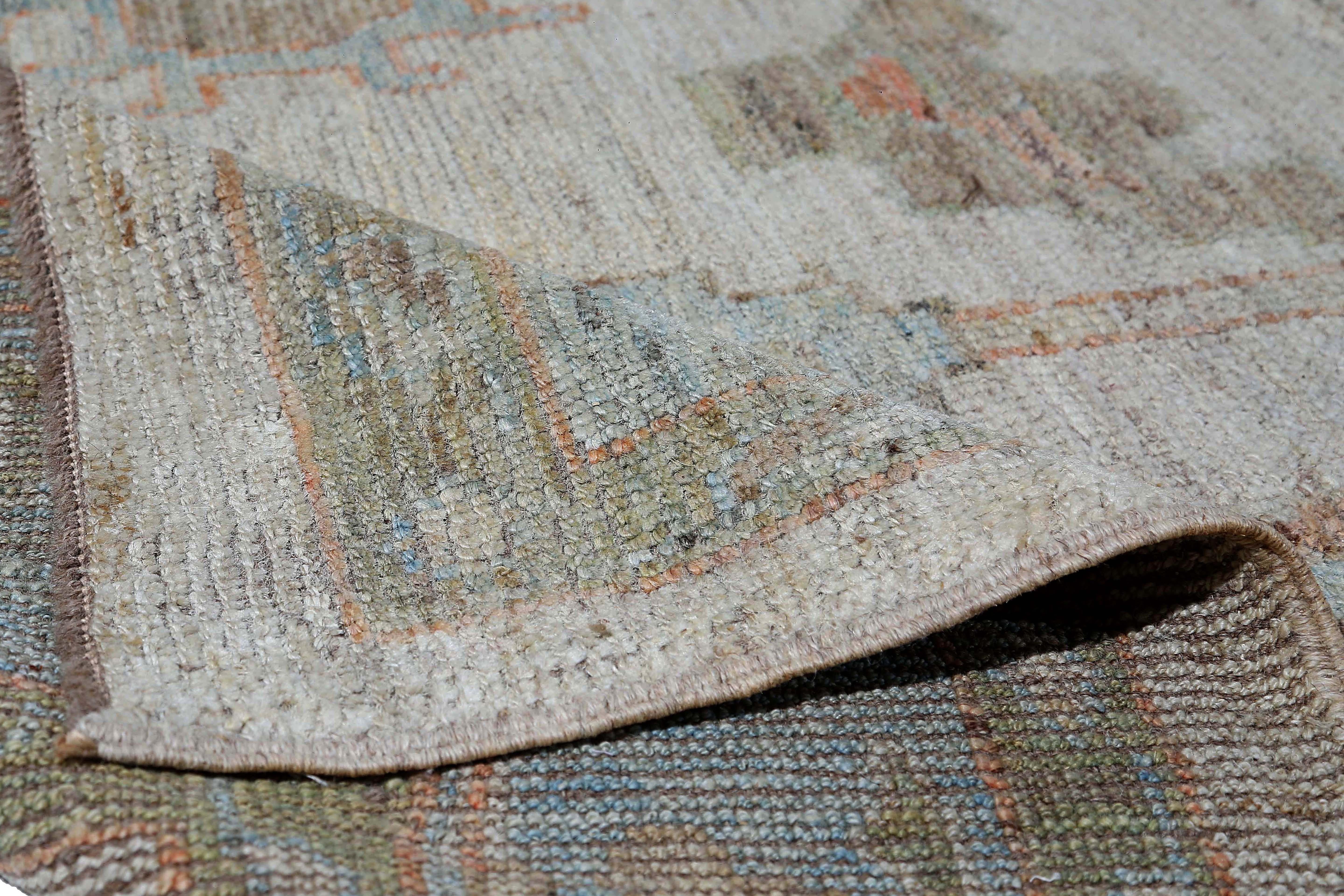 Afghanistan Oushak-Teppiche Circa 1990 - Wolle Elfenbein Design - 95488 im Angebot 2