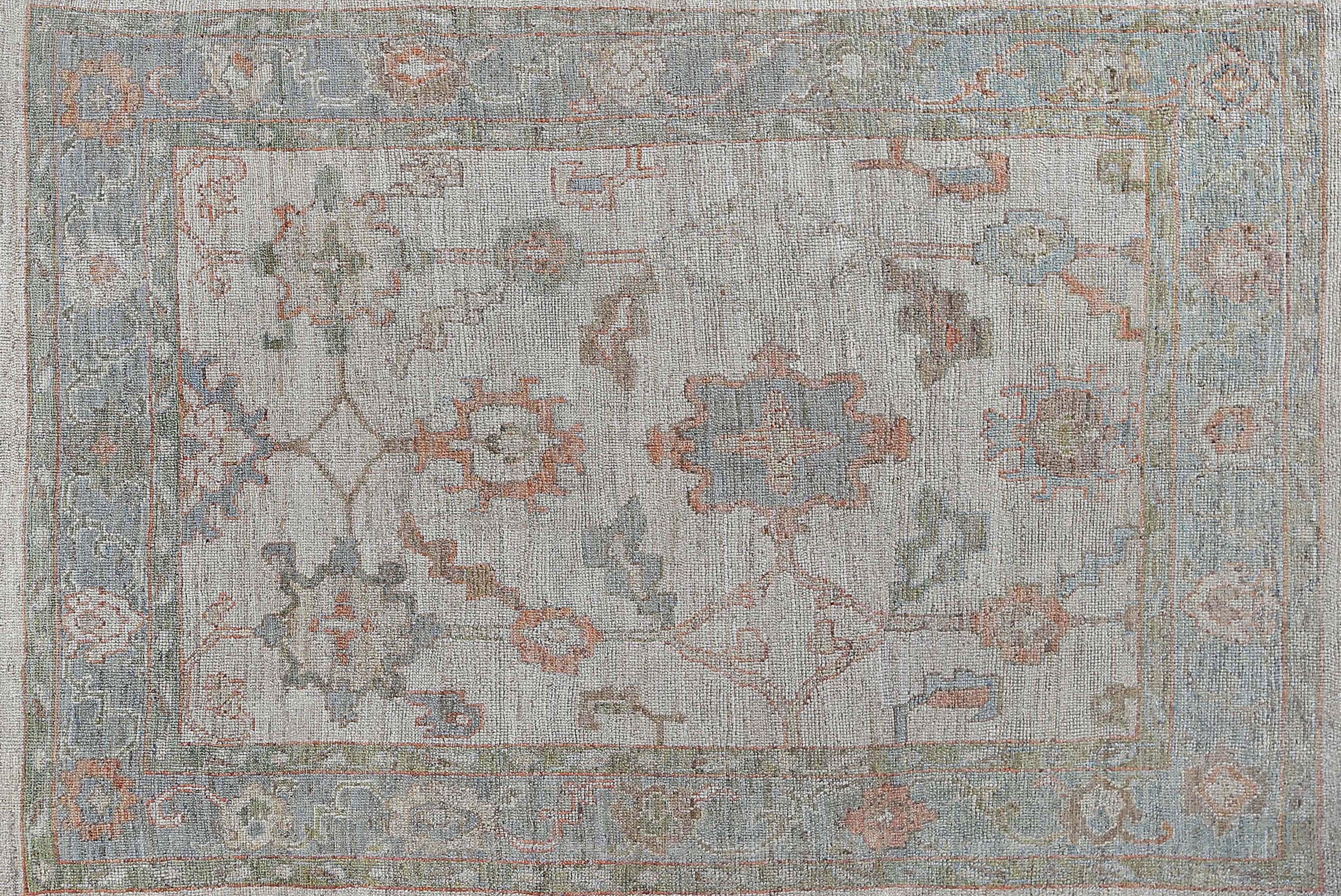 Afghanistan Oushak-Teppiche Circa 1990 - Wolle Elfenbein Design - 95488 im Angebot 3