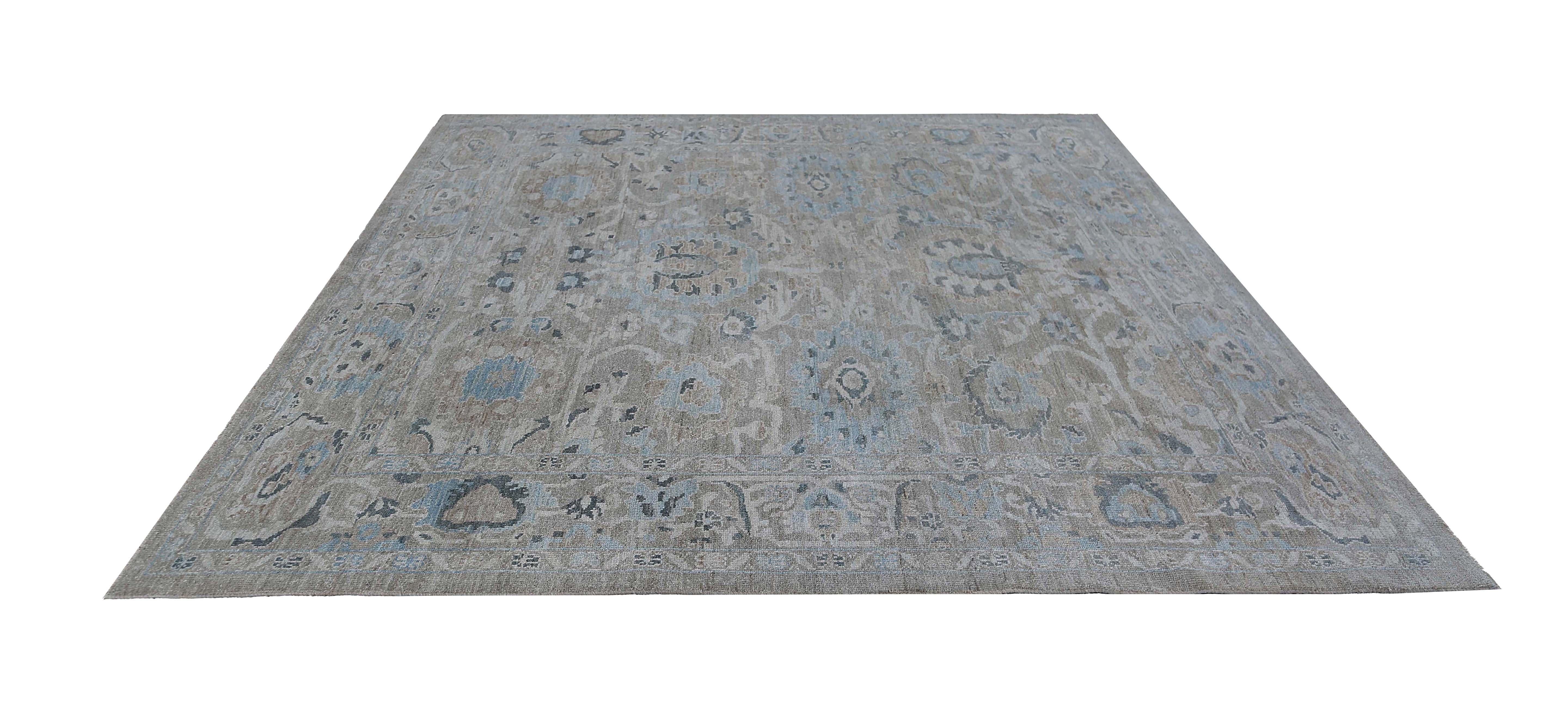 Transform your home decor with our exquisite 6.8'' x 10.3'' Grey Blue Oushak rug. Handwoven from premium quality wool, this rug features a stunning blend of grey and blue tones, creating a soft and soothing ambiance in any room.

The intricate