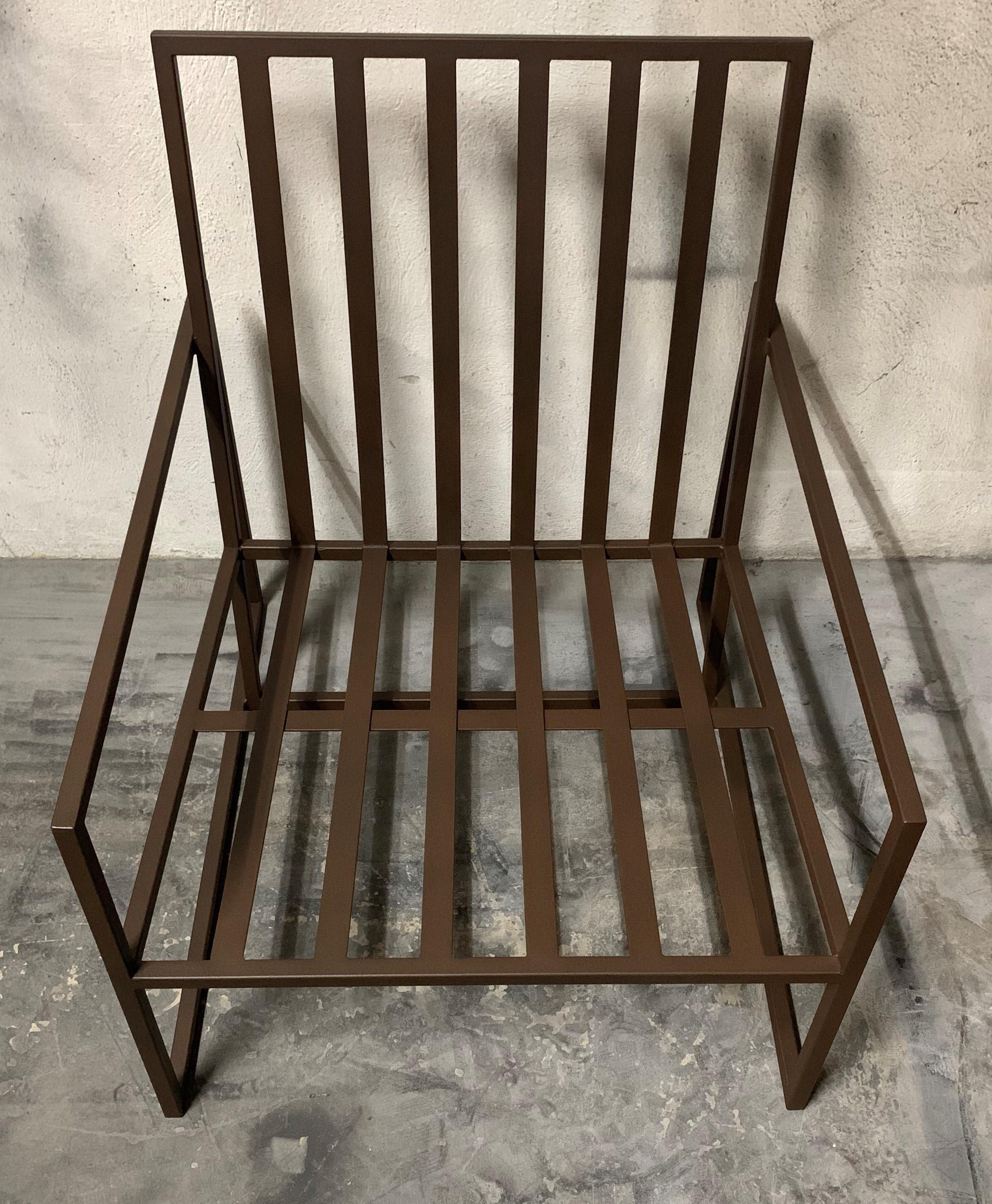 New Outdoor Armchair in Wrought Iron For Sale 1