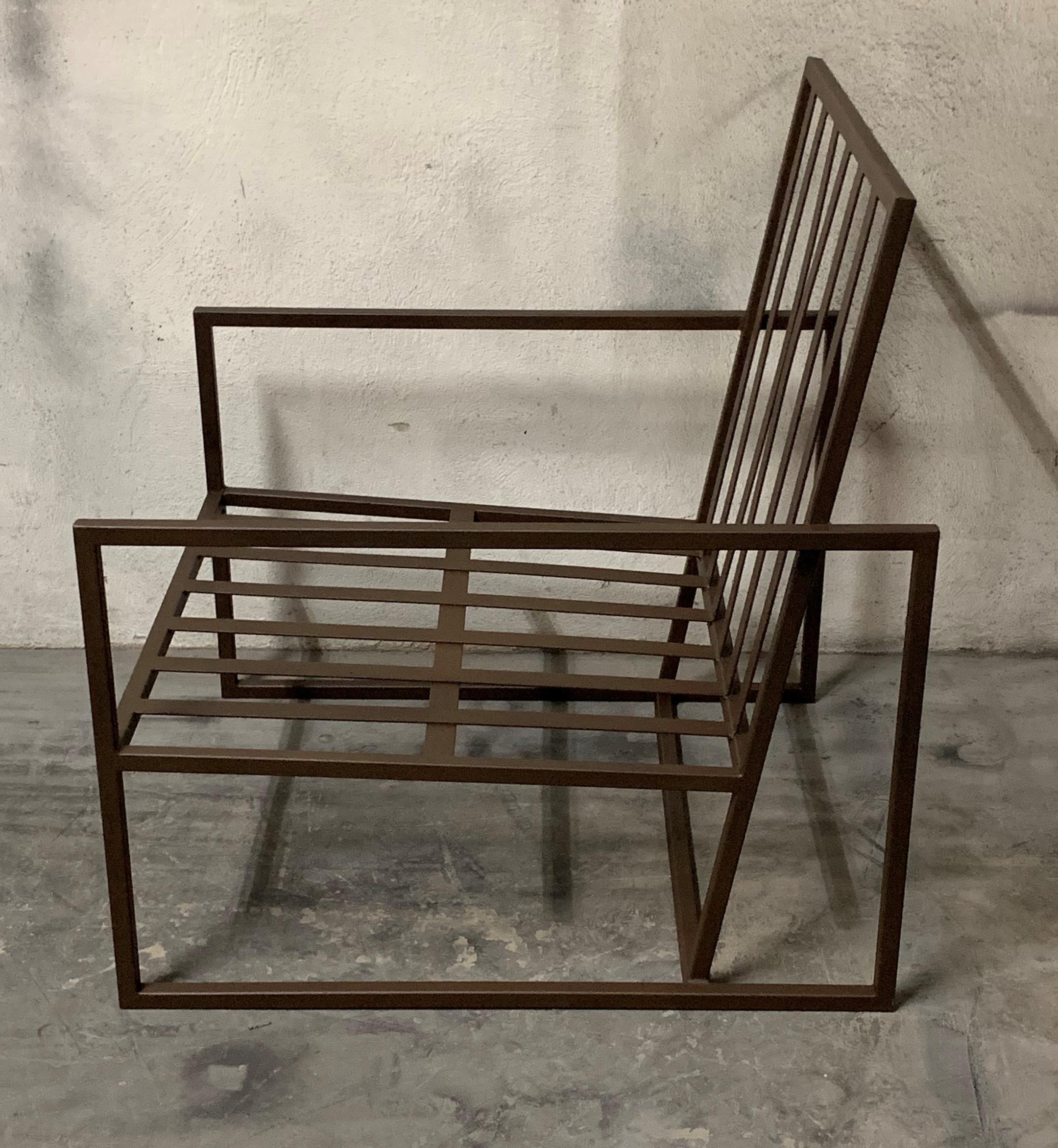 New Outdoor Armchair in Wrought Iron For Sale 2