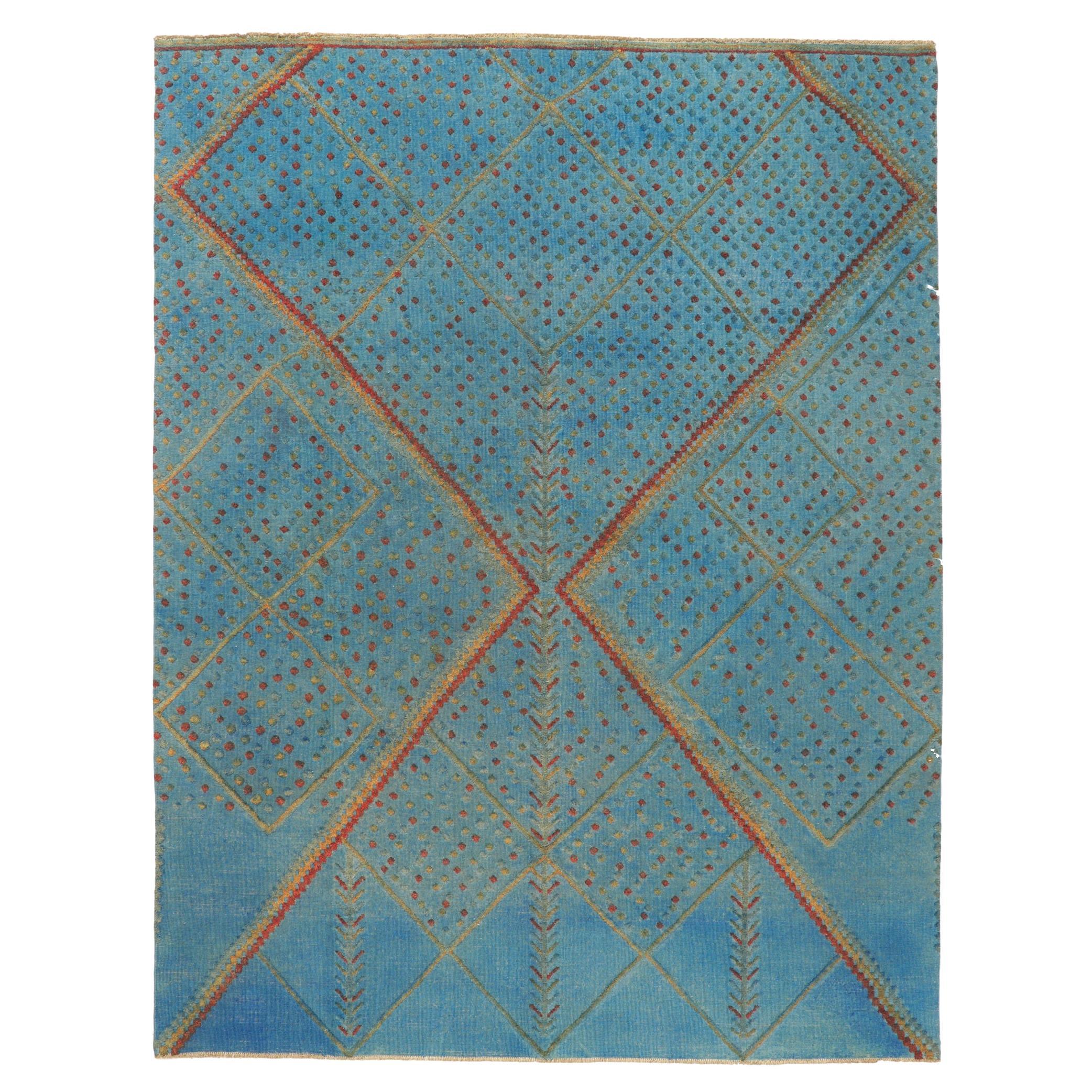 New Overdyed High-Low Rug For Sale