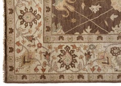 New Oversize Large Brown Ivory Egyptian Rug Persian Sultanabad Design Area Rug