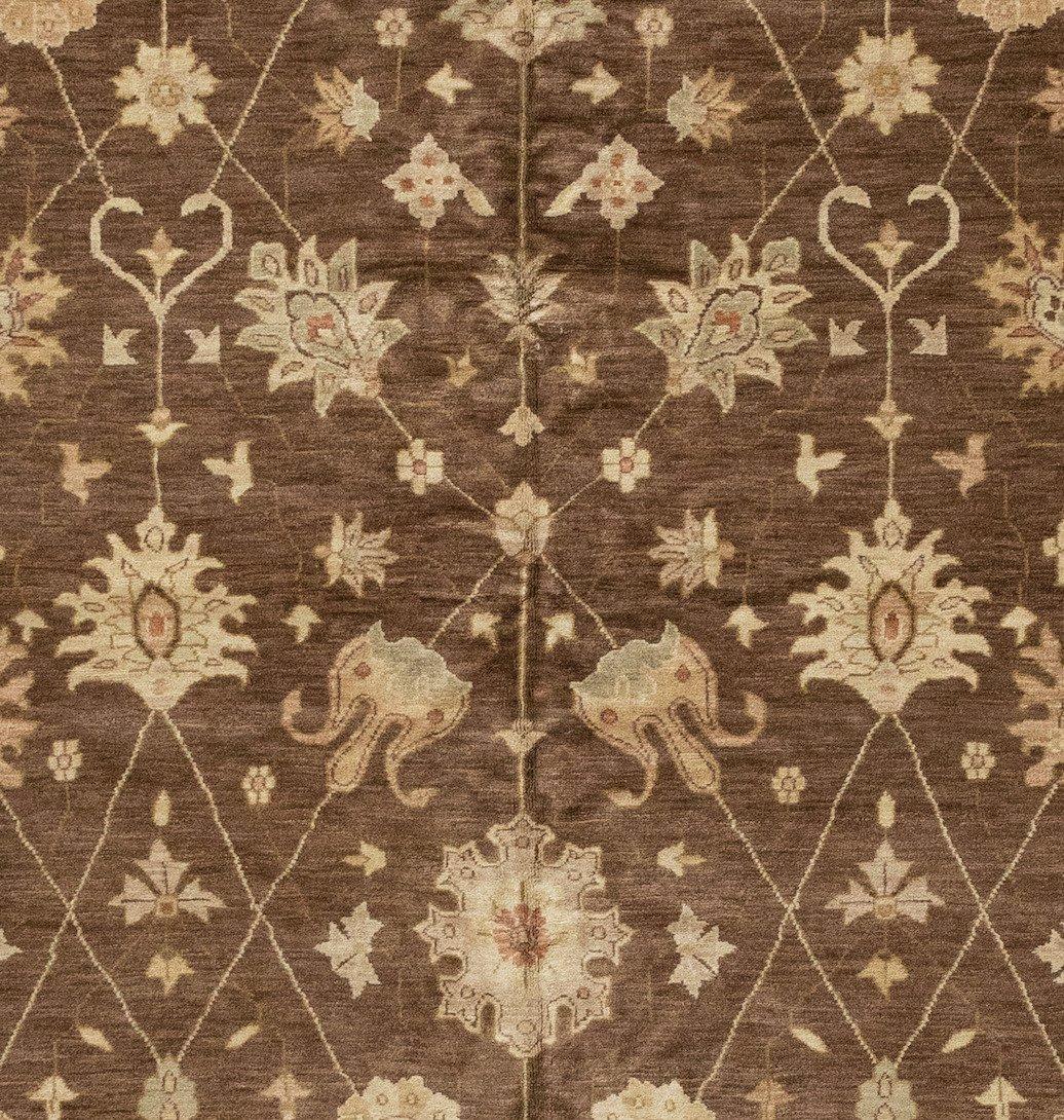 Egizio New Oversize Large Brown Ivory Egyptian Rug Rug Persian Sultanabad Rugs Area Design in vendita