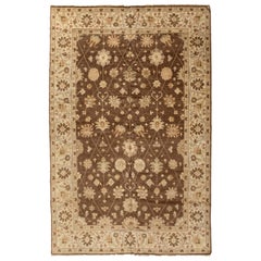 New Oversize Large Brown Ivory Egyptian Rug Persian Sultanabad Design Area Rug