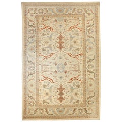 New Oversize Persian Sultanabad Rug with Red & Blue Floral Motifs