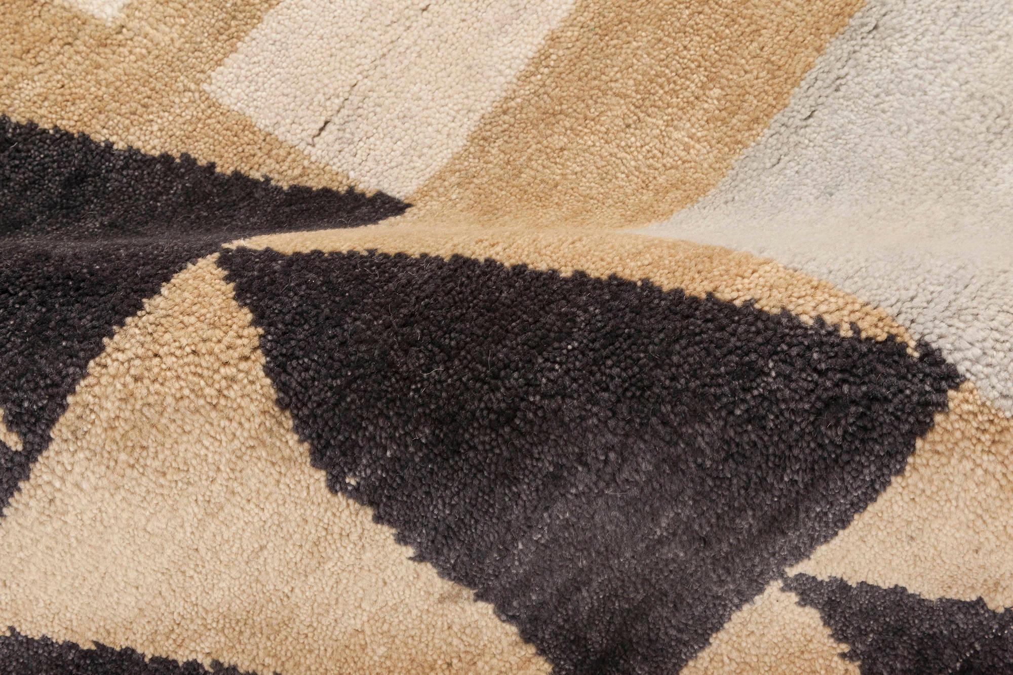 New oversized Marion Dorn inspired Art Deco geometric wool rug
Size: 19'6