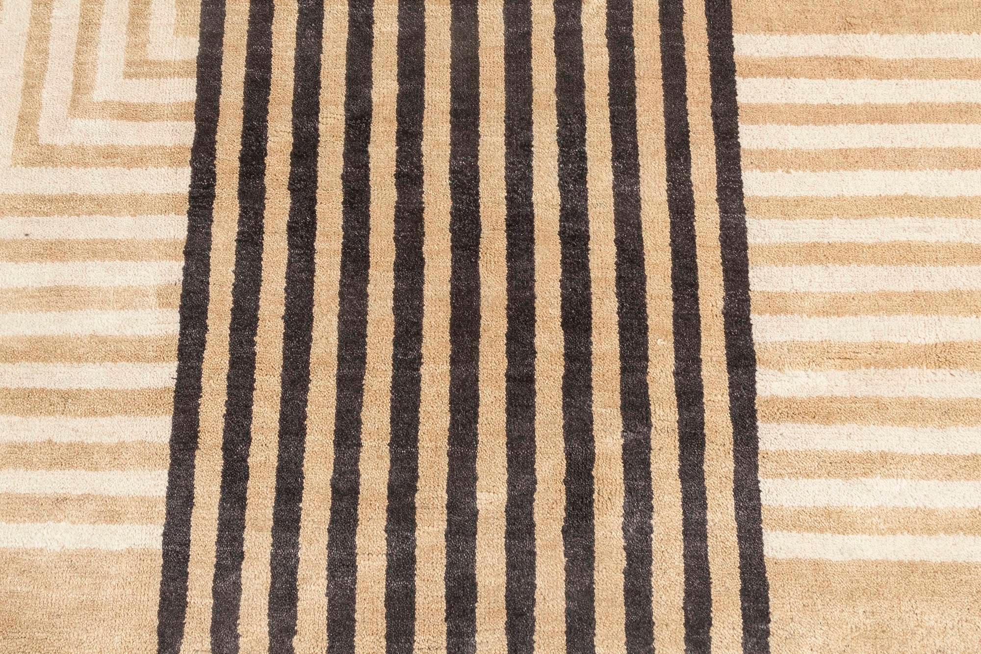 Contemporary New Oversized Marion Dorn Inspired Art Deco Geometric Wool Rug