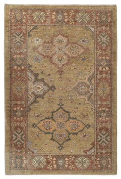 New Pakistani Sultanabad Hand-Knotted Wool Rug, 3'2" x 4'8"