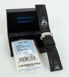 New PANERAI Luminor Radiomir Black Alligator Watch Strap/Steel Buckle Set, 2012