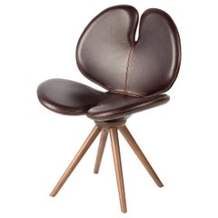 New Pansè Leather and Wood Chair