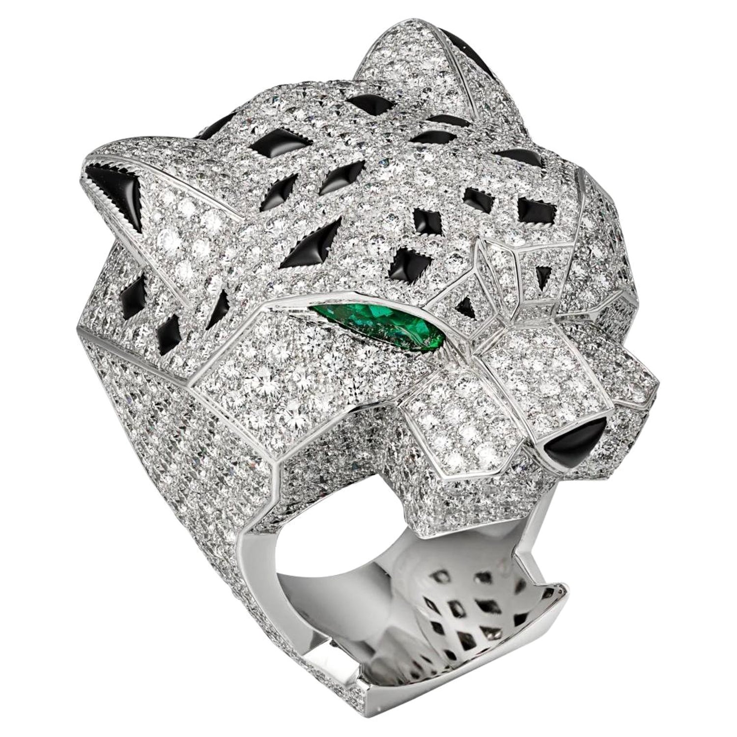New / Designer Panthere Panther Ring / Diamond VS-G / 18K White Gold /  Luxury at 1stDibs | cartier panther ring price, panther ring cartier price, cartier  panther ring diamond