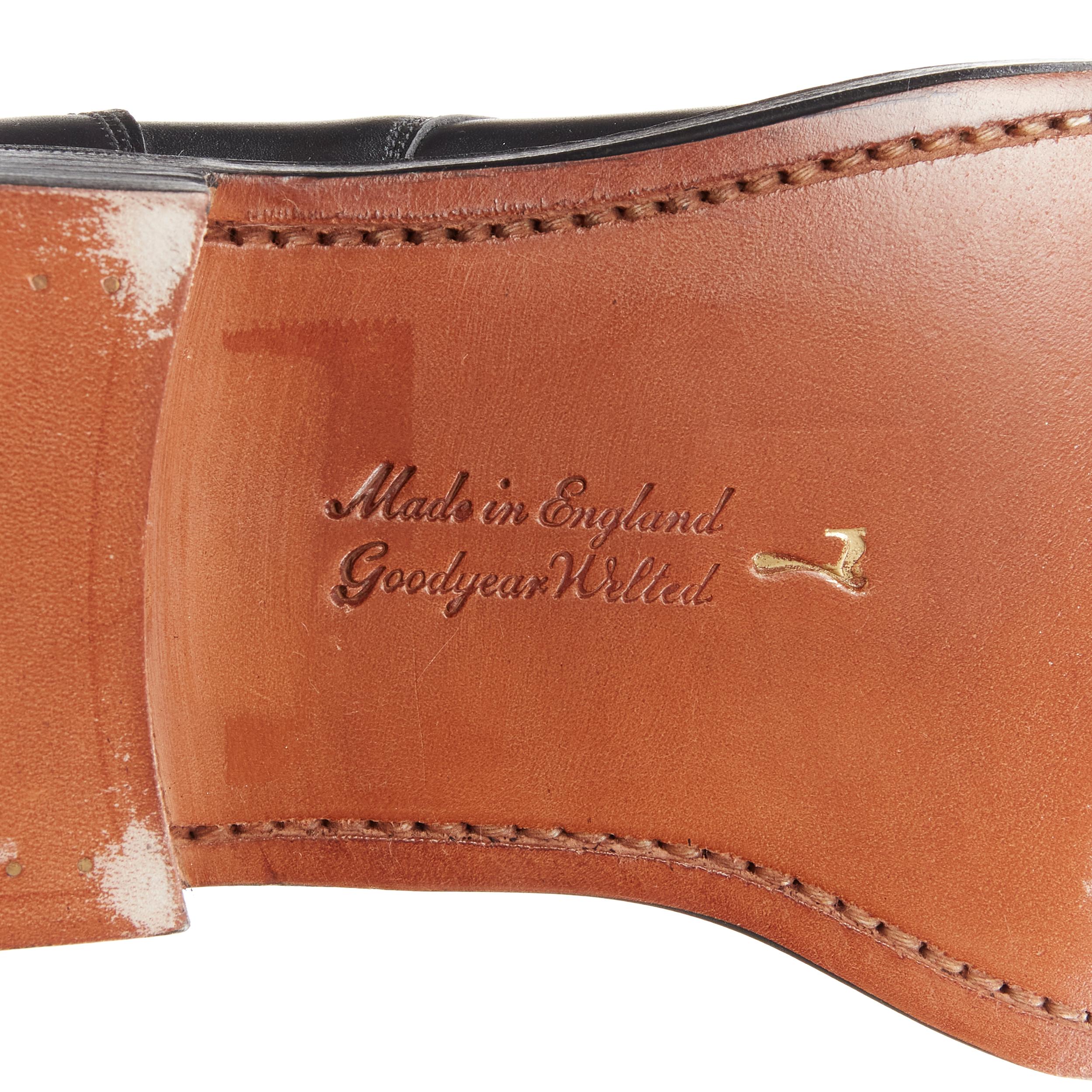 new PAUL HARNDEN SHOEMAKERS black calf leather Welted Derby shoe UK7 EU41 2