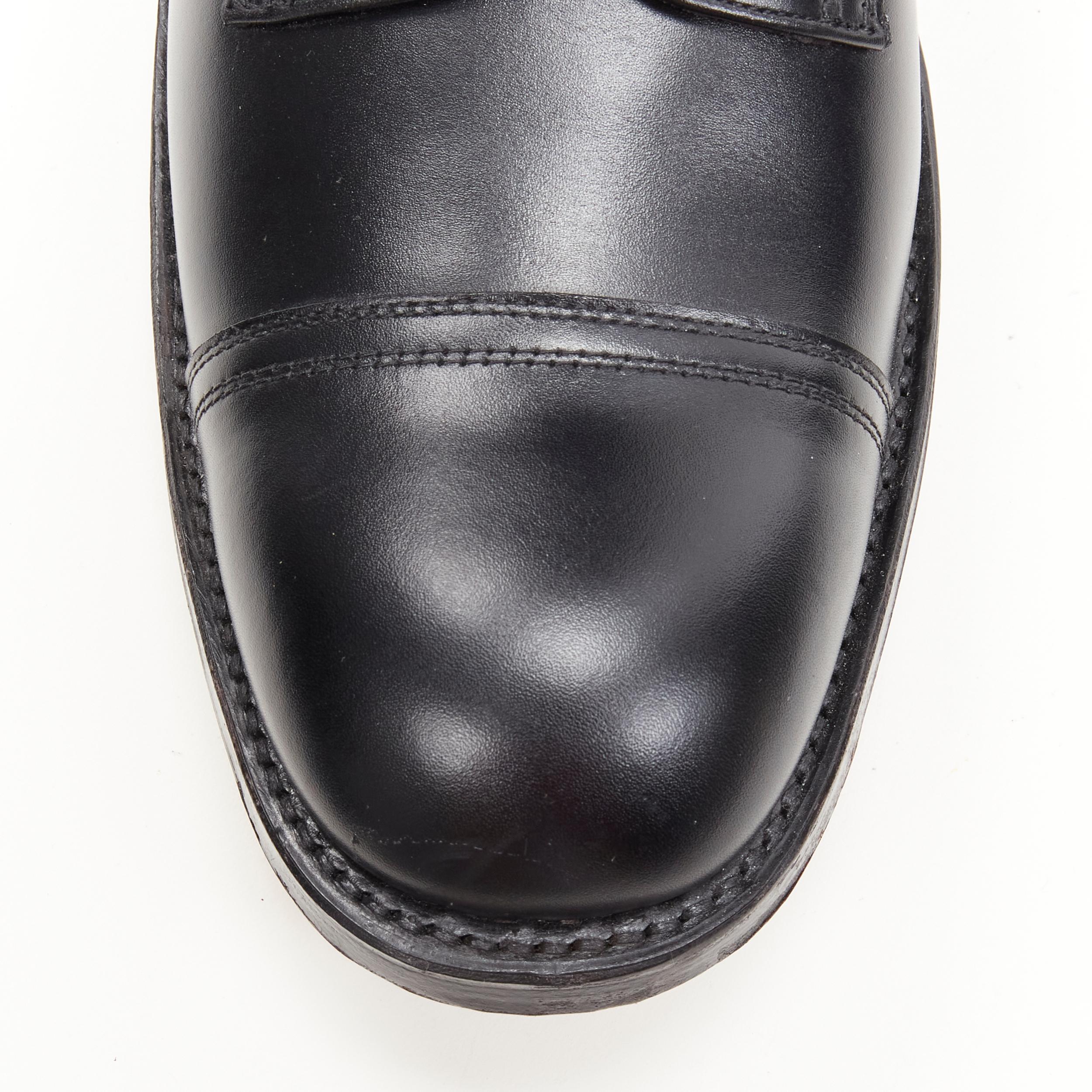 Black new PAUL HARNDEN SHOEMAKERS black calf leather Welted Derby shoe UK7 EU41