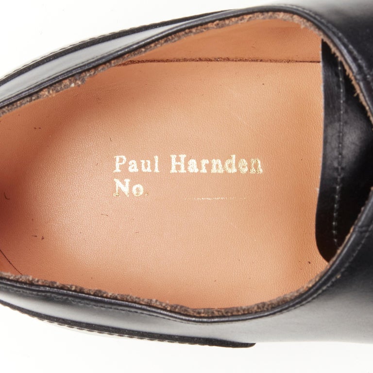 new PAUL HARNDEN SHOEMAKERS black calf leather Welted Derby shoe UK7 EU41  For Sale at 1stDibs