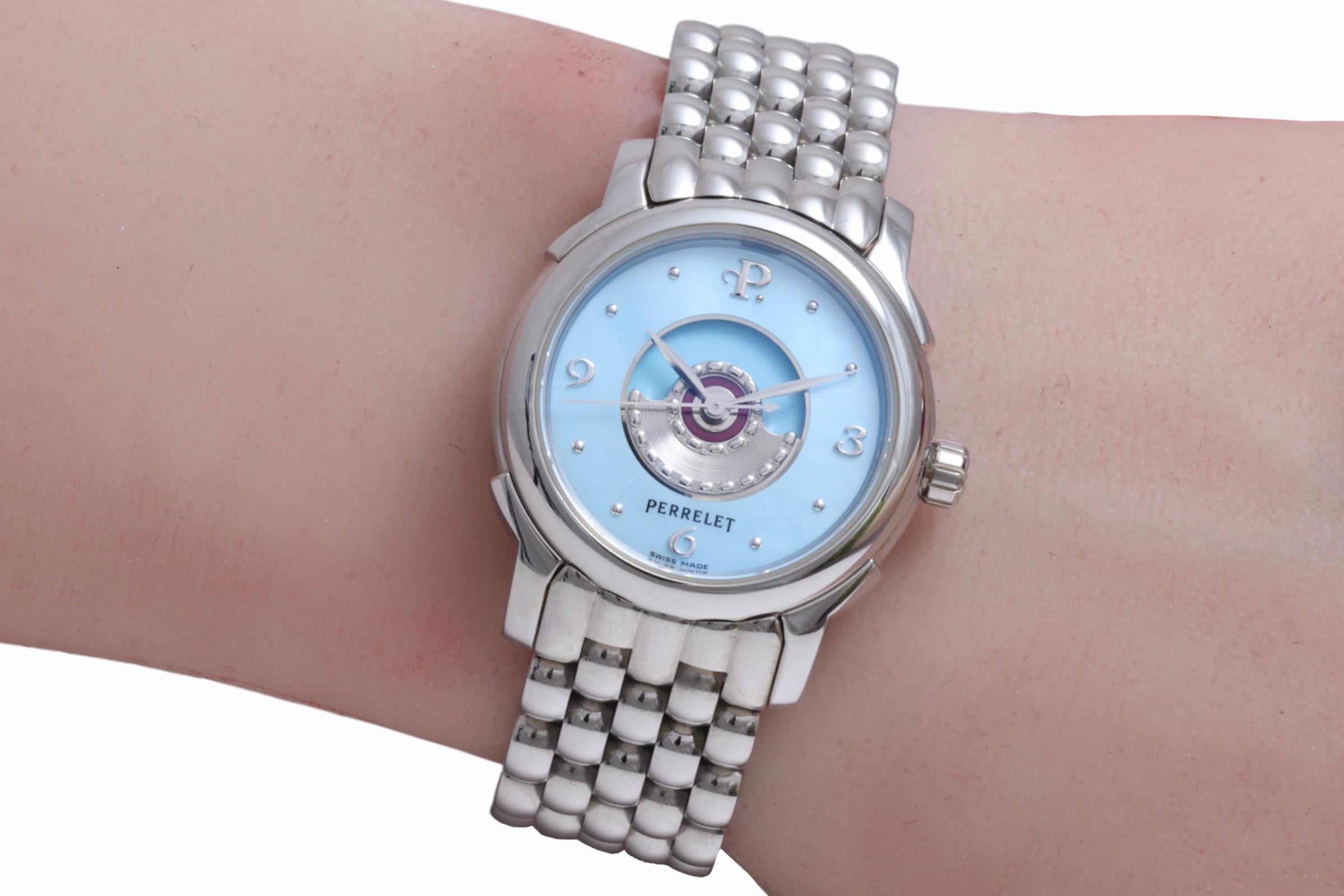New Perrelet Lady Tempest Wrist Watch MOP Dial Brand New, Box & Warranty Papers For Sale 7