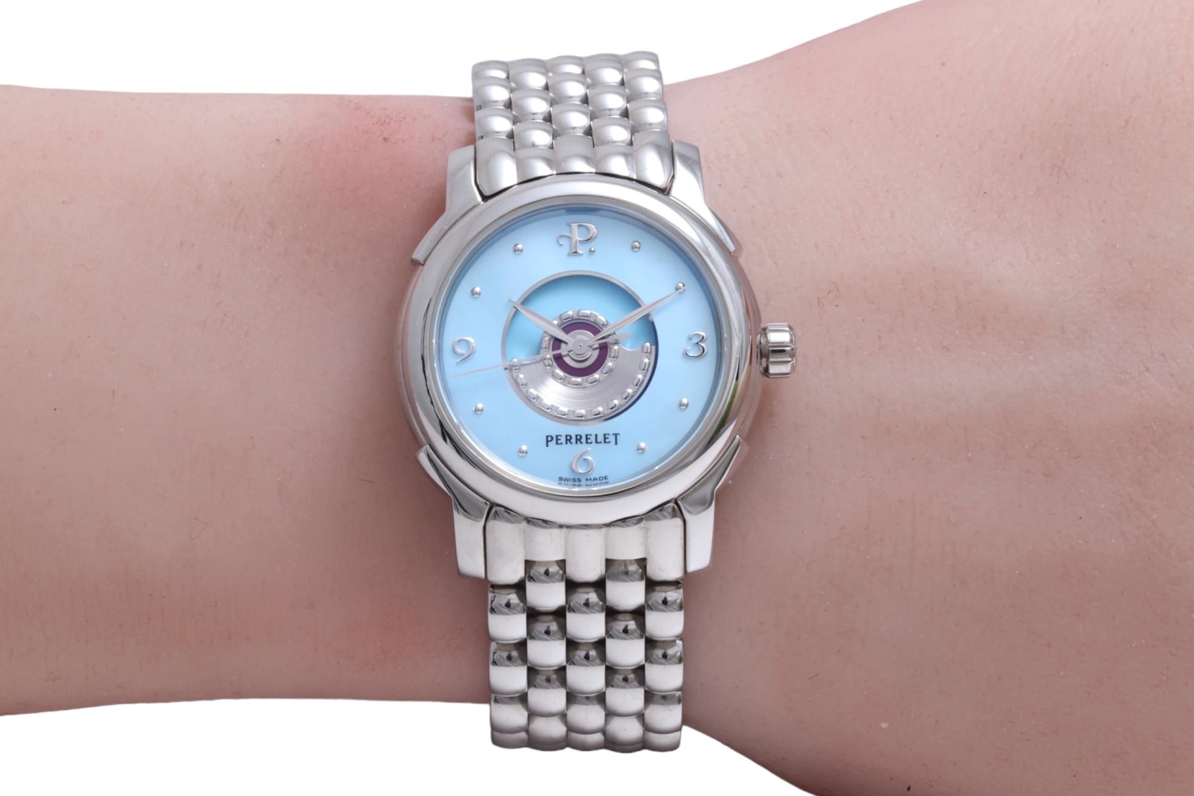 New Perrelet Lady Tempest Wrist Watch MOP Dial Brand New, Box & Warranty Papers For Sale 8