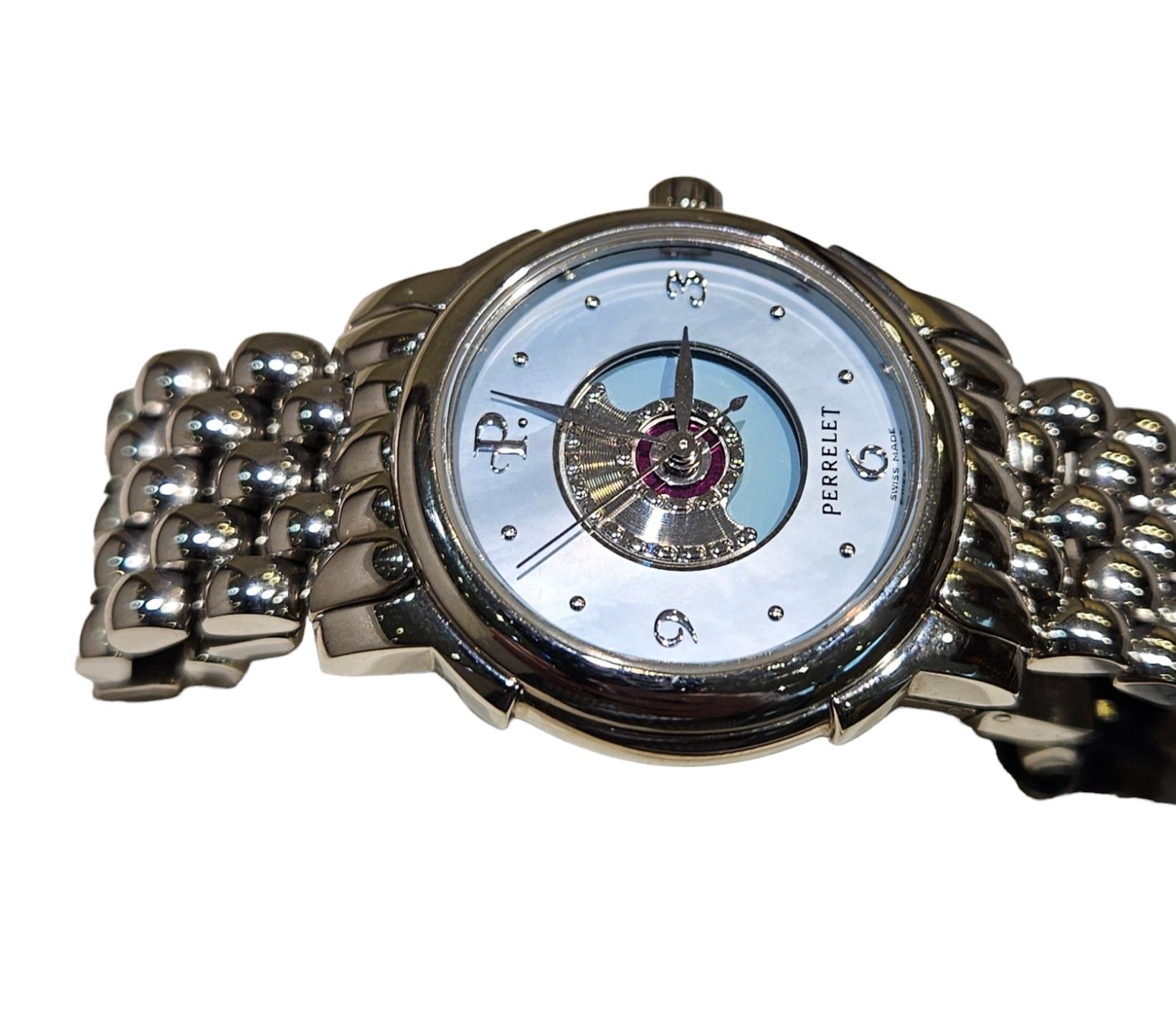 New Perrelet Lady Tempest Wrist Watch MOP Dial Brand New, Box & Warranty Papers For Sale 12