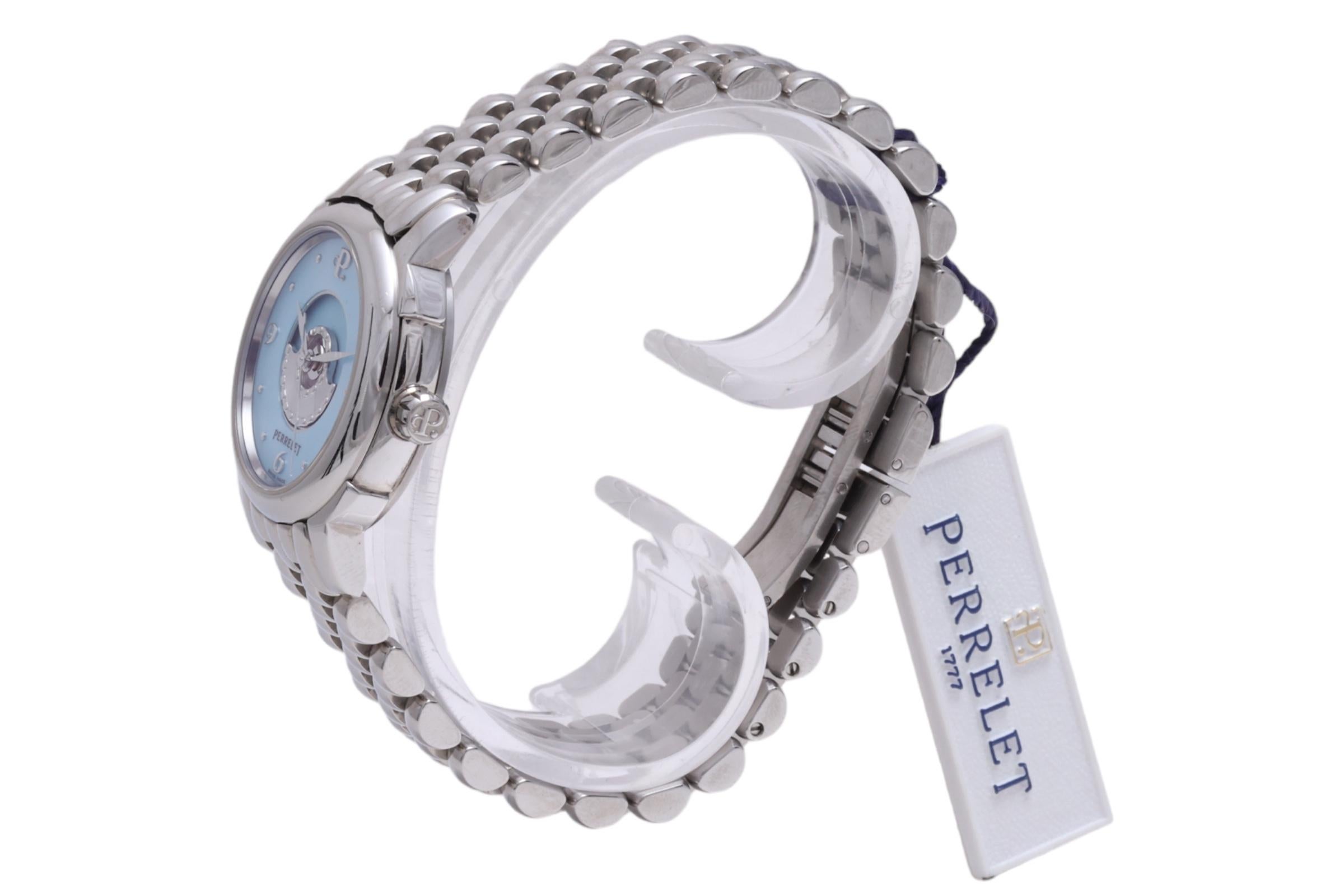 New Perrelet Lady Tempest Wrist Watch MOP Dial Brand New, Box & Warranty Papers In New Condition For Sale In Antwerp, BE