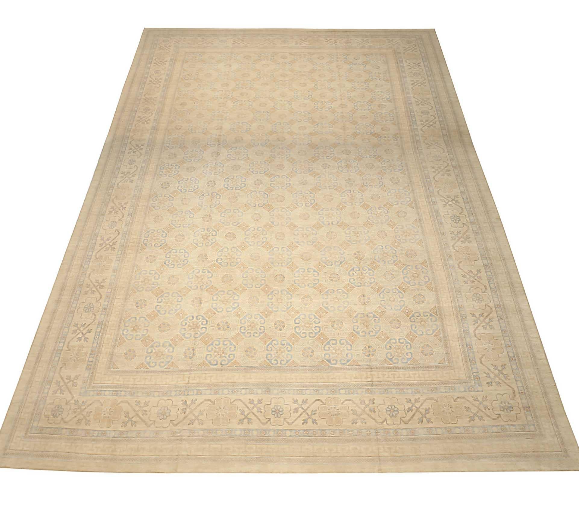 Hand-Woven New Persian Area Rug Khotan Design For Sale