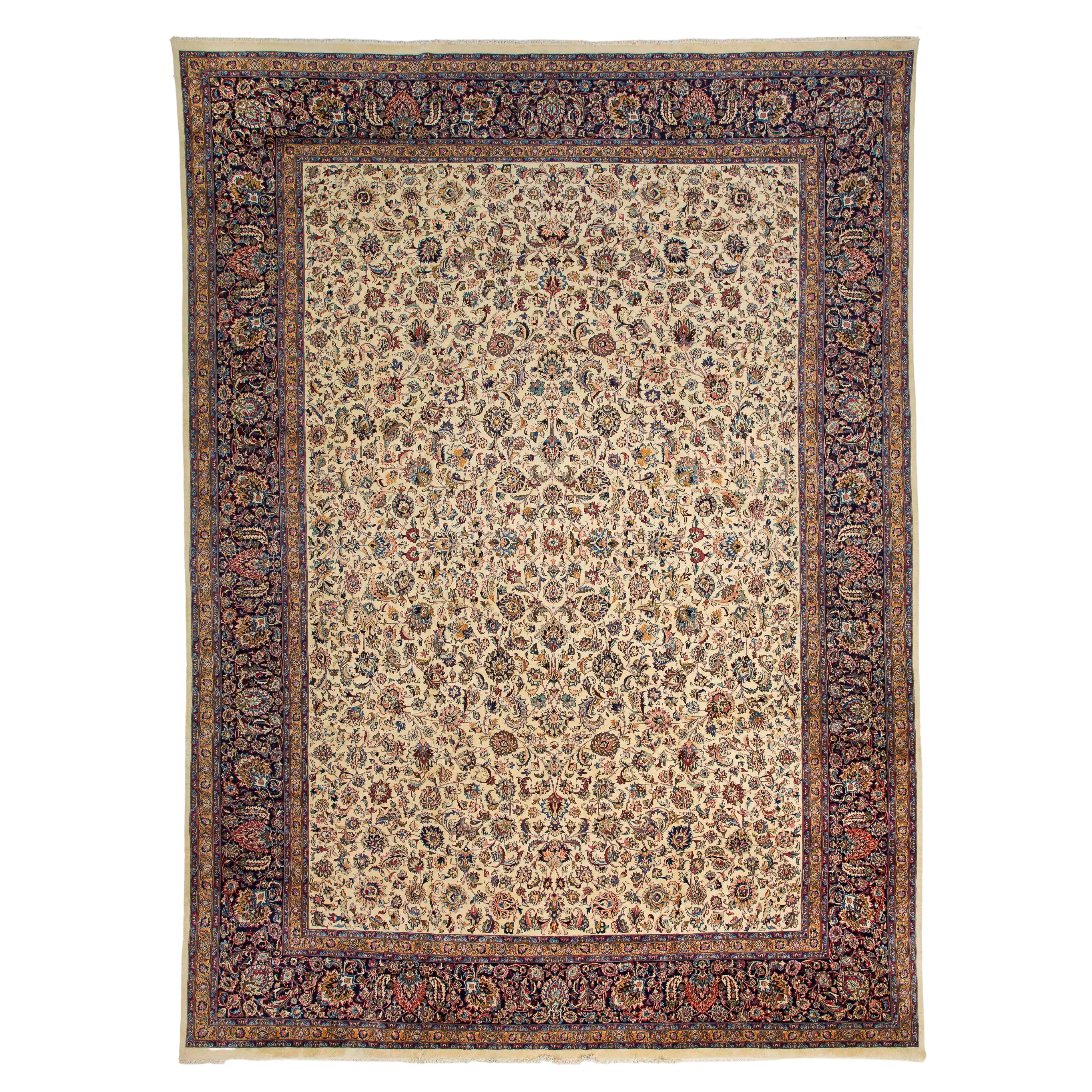 New Persian Area Rug Mashad Design For Sale