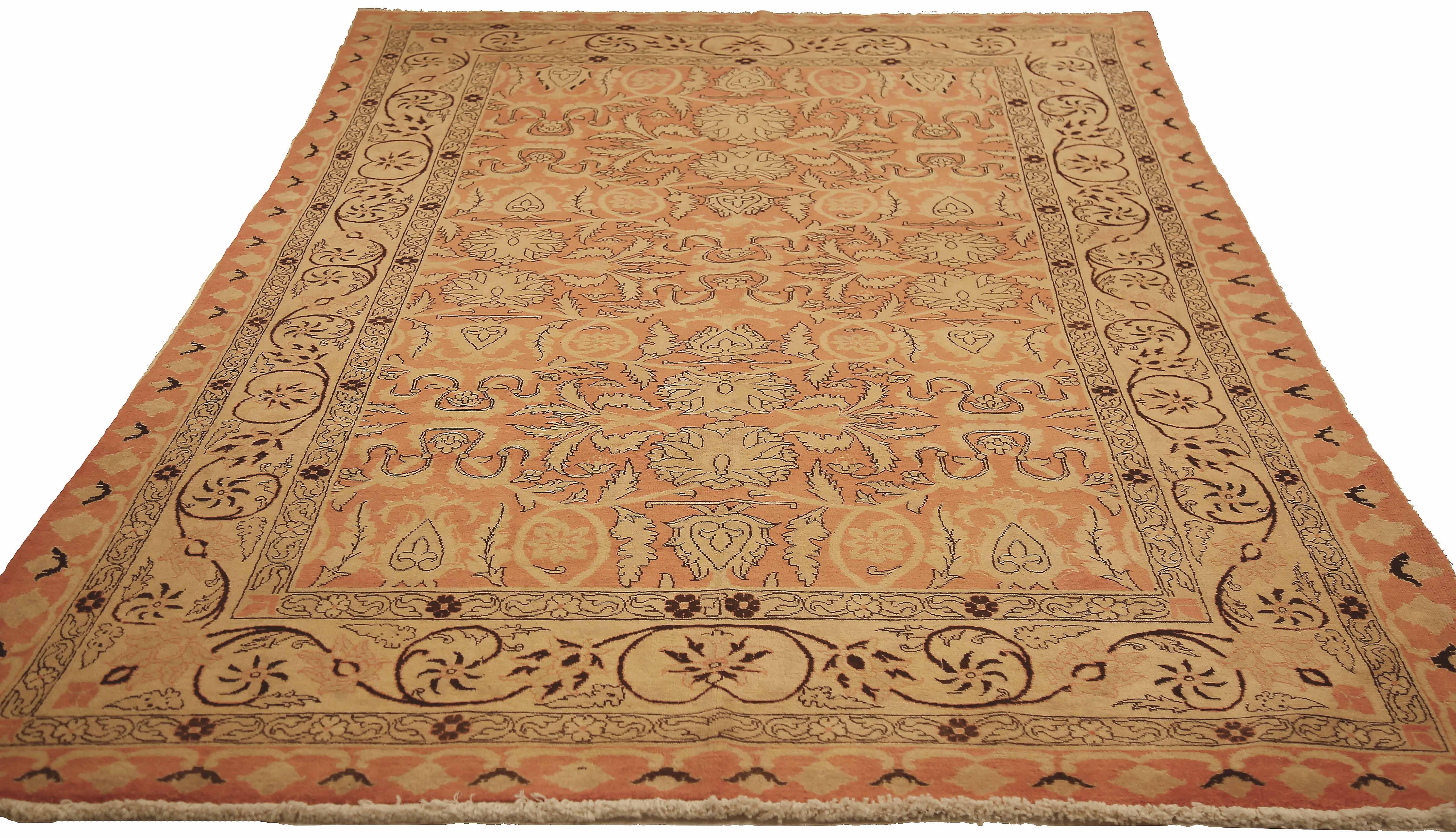 New Persian area rug handwoven from the finest sheep’s wool. It’s colored with all-natural vegetable dyes that are safe for humans and pets. It’s a traditional Tabriz design handwoven by expert artisans. It’s a lovely area rug that can be