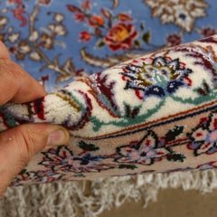 New Persian Isfahan Rug in Kork and Silk - Size: 10'3 X 6'10