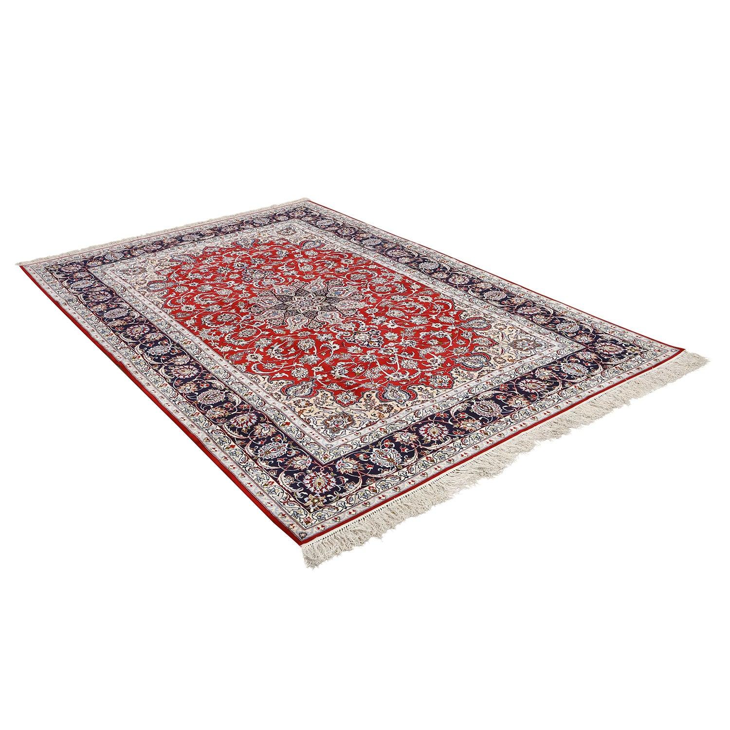 Annodato a mano Tappeto New Persian Isfahan in kork e seta - Dimensioni: 10'3 X 6'10 in vendita