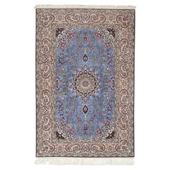 New Persian Isfahan Rug in Kork and Silk - Size: 10'3 X 6'10