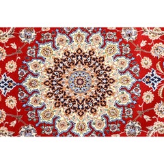 New Persian Isfahan Rug in Kork and Silk - Size: 10'3 X 6'6