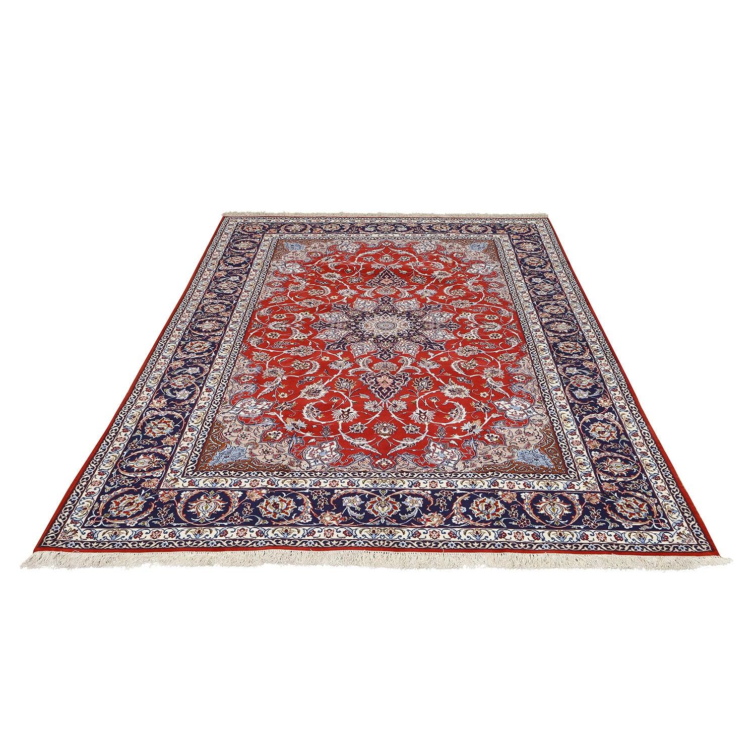 New Persian Isfahan Rug in Kork and Silk - Size: 10'3 X 6'7 In New Condition For Sale In Los Angeles, CA