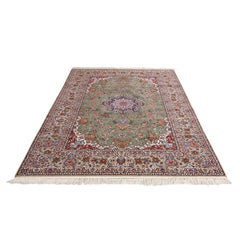 New Persian Isfahan Rug in Kork and Silk - Size: 6'9 X 9'10