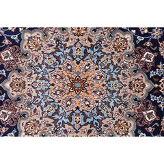 New Persian Isfahan Rug in Kork & Silk - Size: 6'7 X 10'3