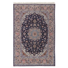 New Persian Isfahan Rug in Kork & Silk - Size: 6'7 X 10'3