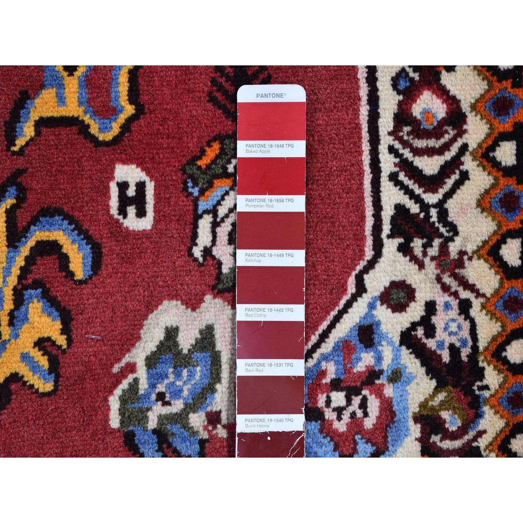 Hand-Knotted New Persian Karabakh with a Flower Bouquet Hand Knotted Natural Wool Rug For Sale
