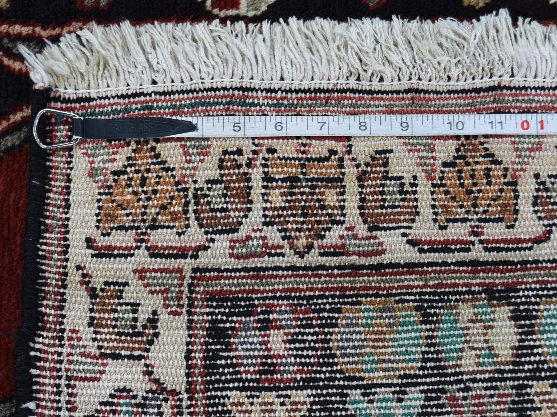 Mid-20th Century Persian Mazlagan Hand Knotted Oriental Pure Wool Rug