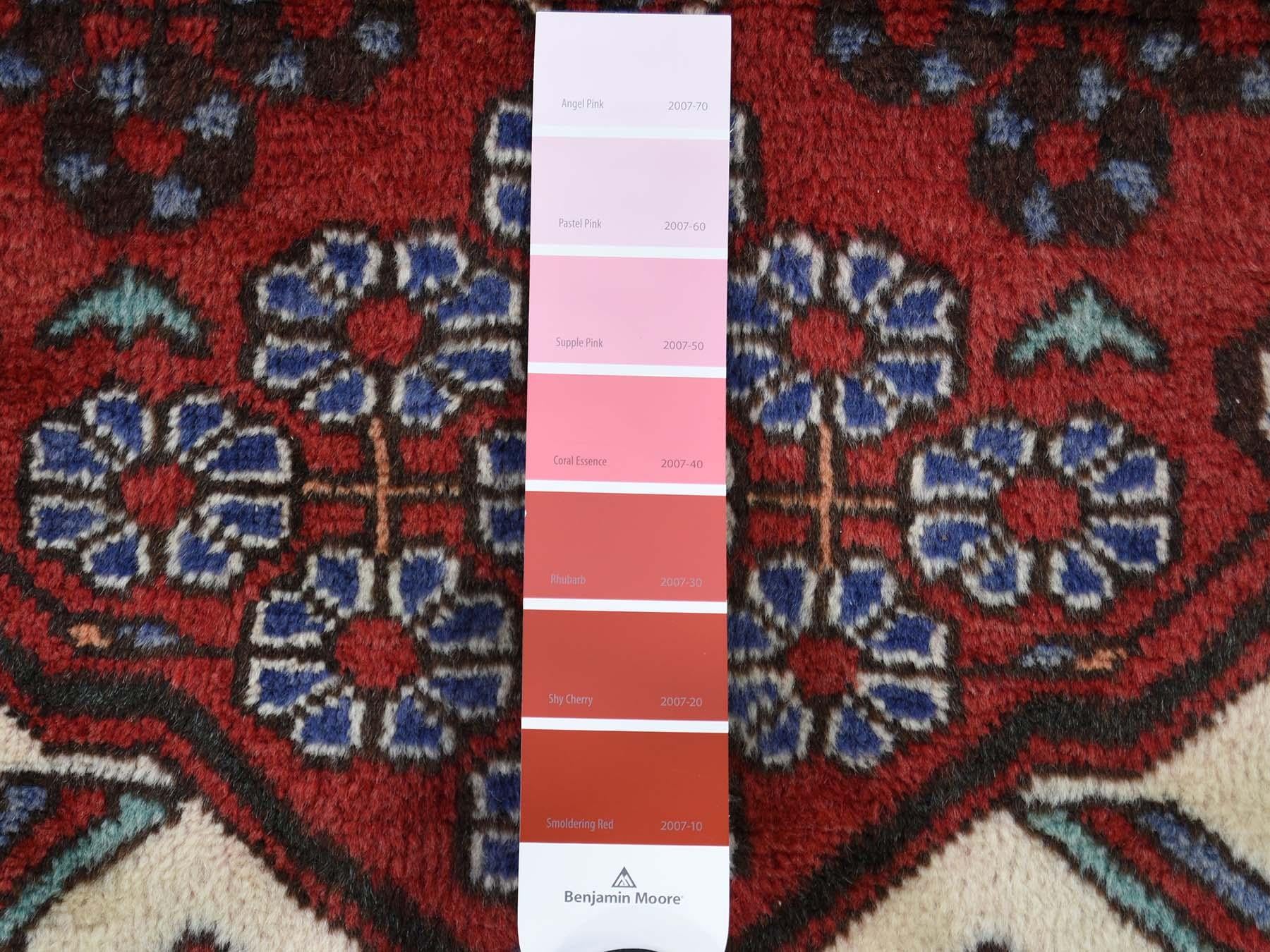 Persischer handgeknüpfter orientalischer Teppich aus reiner Wolle von Mazlagan (Handgeknüpft)