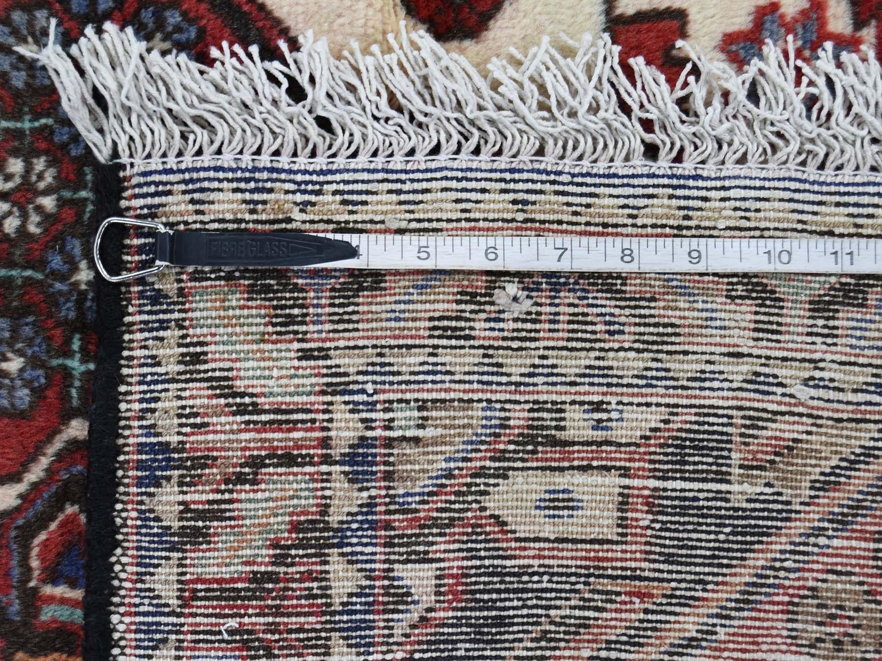 Persischer handgeknüpfter orientalischer Teppich aus reiner Wolle von Mazlagan (Mitte des 20. Jahrhunderts)