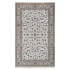 New Persian Naein Rug in Wool, Silk and Cotton- Size: 13'8 X 8'6