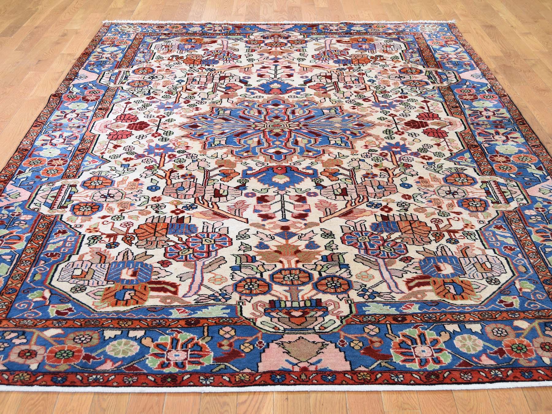 Medieval Persian Nahavand Hand Knotted Oriental Rug