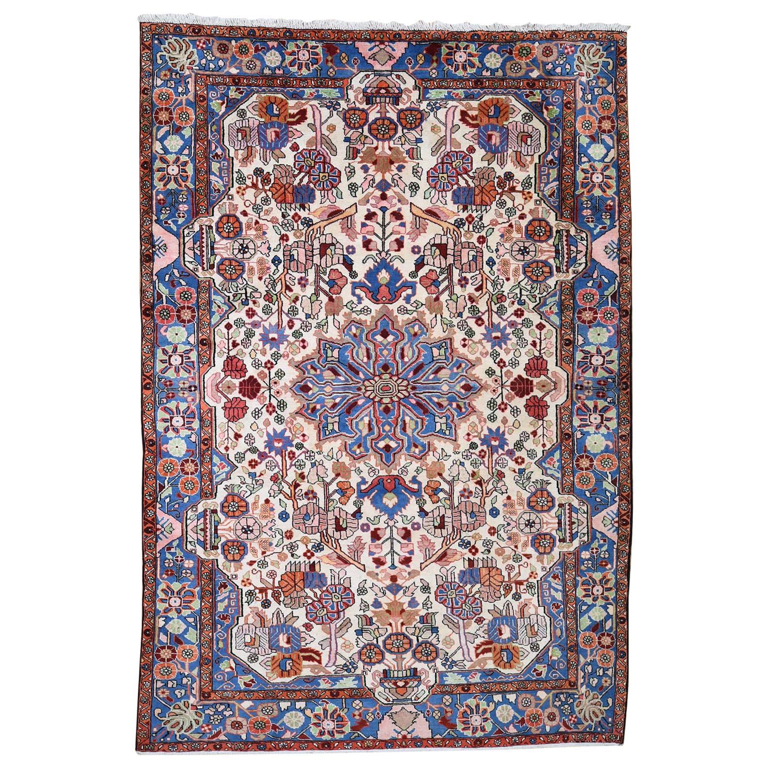 Colorful Oversized Persian Heriz, Clean, Hand Knotted Oriental Rug For