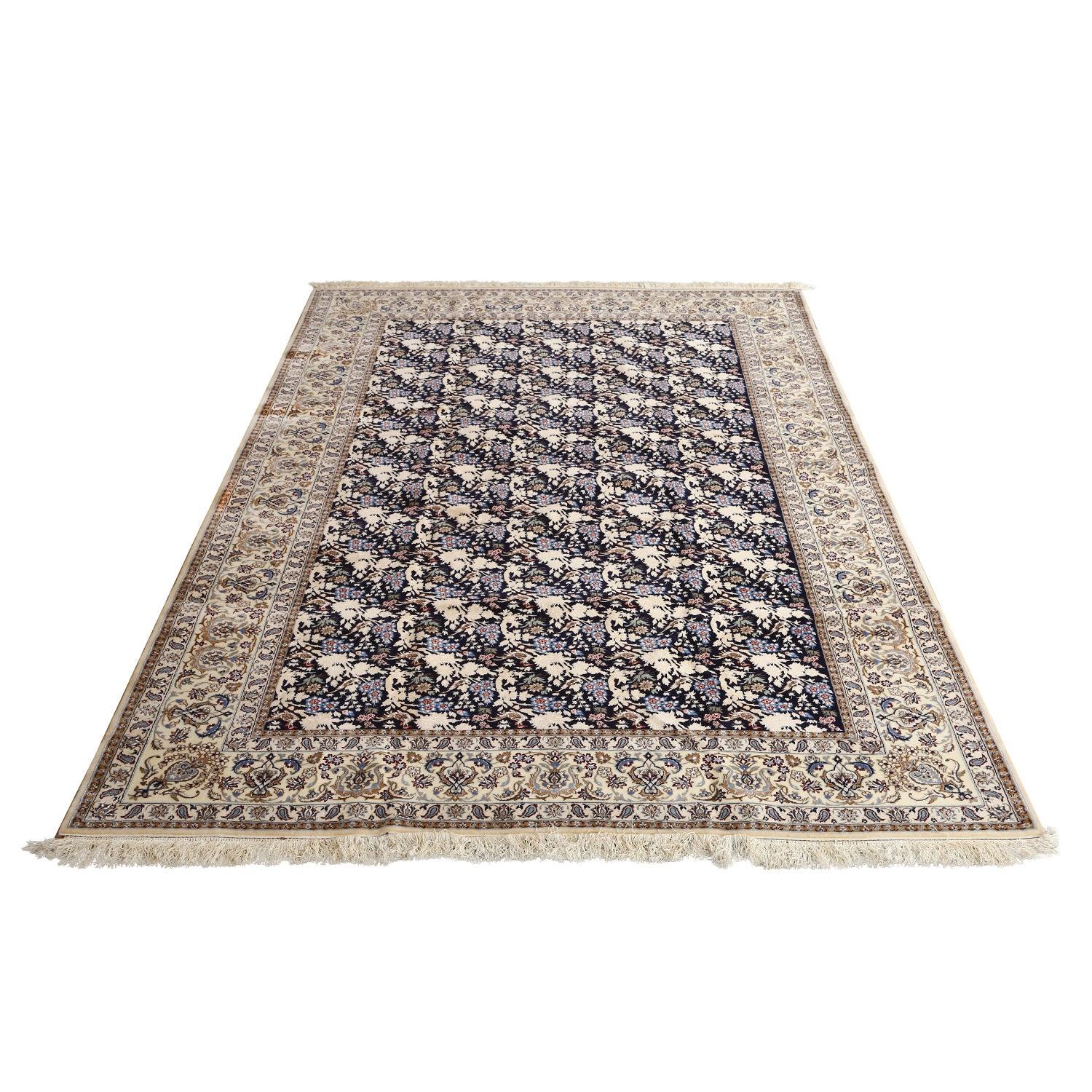 Persiano Tappeto New Persian Nain in Kork, seta e cotone - Dimensioni: 9'x6' in vendita