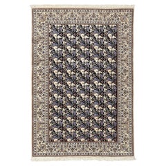 New Persian Nain Rug in Kork, Silk and Cotton - Size: 9'x6'