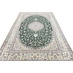 New Persian Nain Rug in - Size: 9'8x6'6