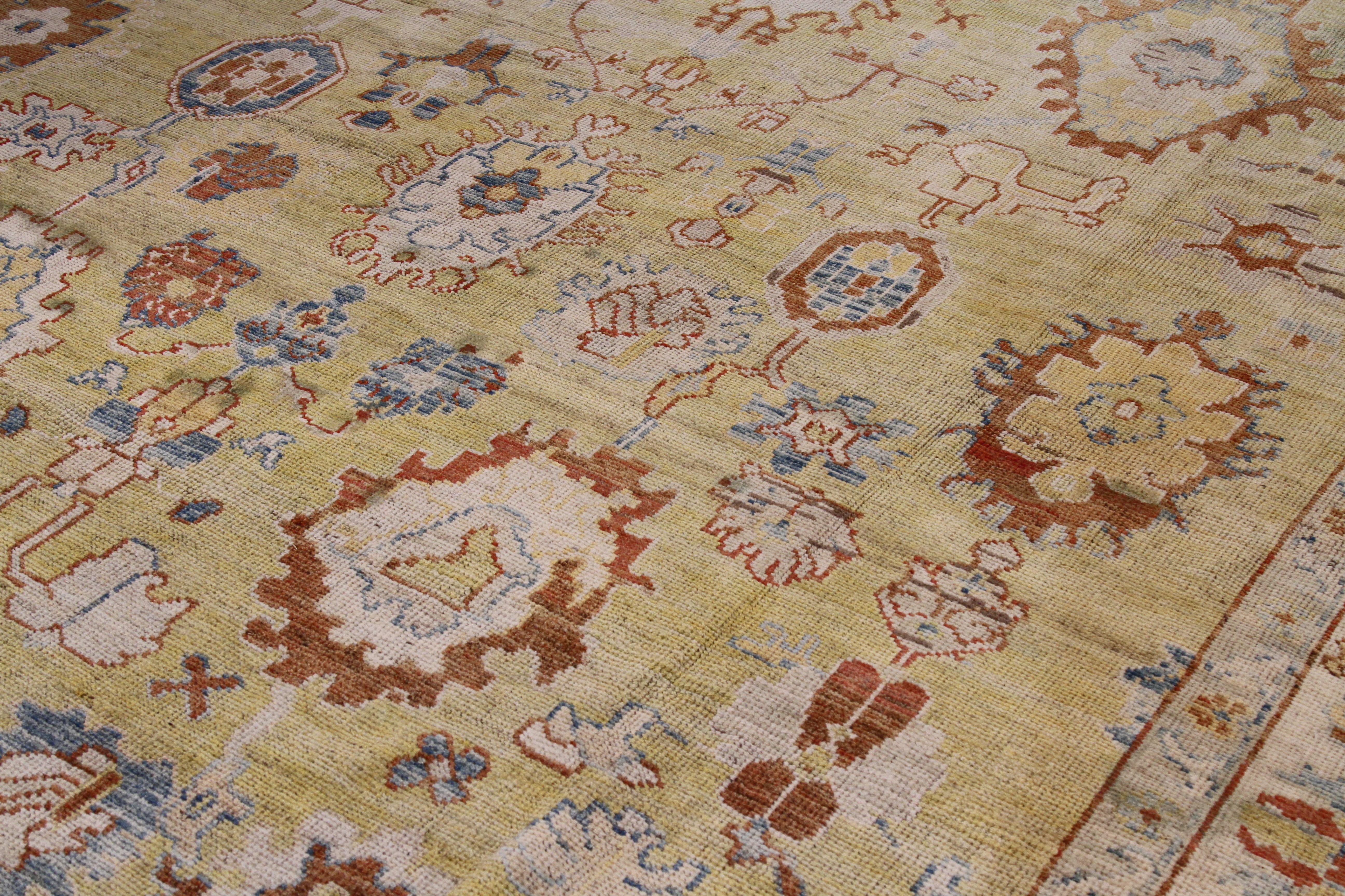Hand-Woven New Persian Rose Collection Rug For Sale